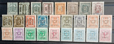 BELGIQUE  26  PREOBLITERES  DIFFERENTS  USAGES  ENTRE  1894  ET  1964