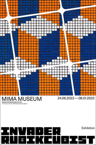 Invader rubikcubist poster - invader,