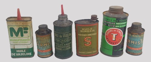 Lot anciennes burettes - de, en