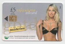 erotic phone card _ wonderbra _ CYPRUS PHONECARD _ BEAUTIFUL BLONDE
