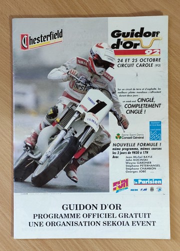 Programme officiel guidon or - programme, d'or