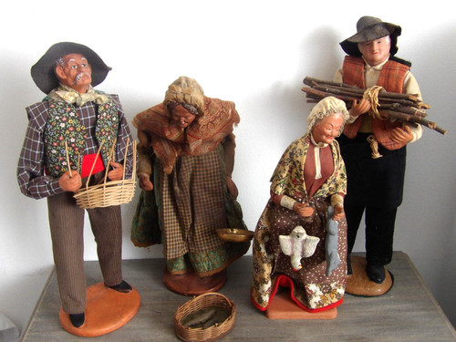 Lot grands santons ancien - lot, de