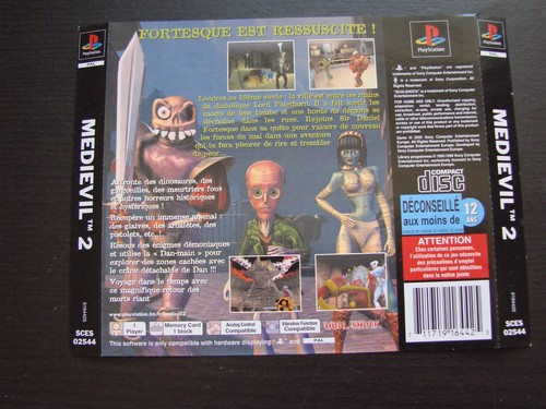 Medievil jaquette arriere - medievil, 2