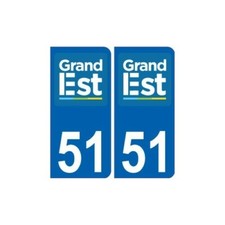 51 Marne autocollant plaque