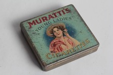 Muratti's Young Ladies Sheet Metal Cigarette Box (62827)