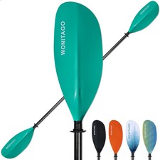 Kayak Paddle Carbon Fiber Shaft and Reinforced Nylon 230-250 cm/90-98, Teal 