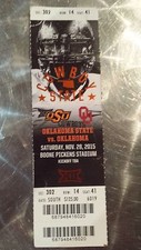 2015 OU Oklahoma Sooners vs OSU Collectible Ticket Stub - Big 12 Champions