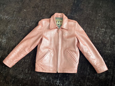 Vintage Rare Bubblegum Pink Avirex Faux Leather Jacket Size S