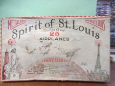 Vintage 1930’s Metalcraft "SPIRIT OF ST. LOUIS" Airplane Set w/ Instructions