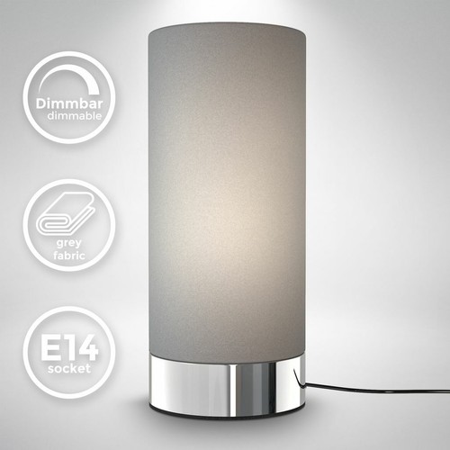 Lampe table tissu gris - lampe,
