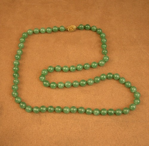 Collier perles jade - perles,