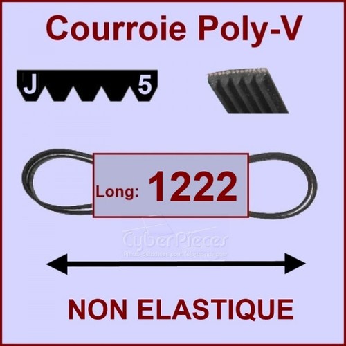 Courroie 1222j5 non - 1222j5, élastique