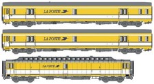 train miniature ho set de 3 voitures postales UIC UIC OCEM LS Models réf 40423