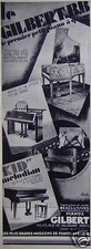 ADVERTISEMENT 1930 LE GILBERT B.B LE PREMIER PETIT PIANO A QUEUE KID MELODIAN
