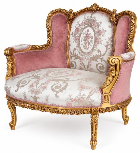 Canapé baroque doré style - baroque, doré,