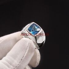 Naturel Bleu Gemme Topaze Avec