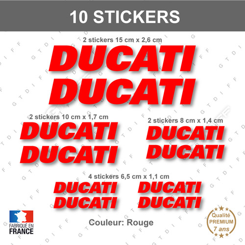 Stickers ducati rouge - 10,