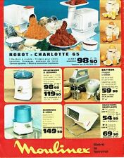 1965 Advertising 067 Moulinex Robot Charlotte Linen Drainer Advertising