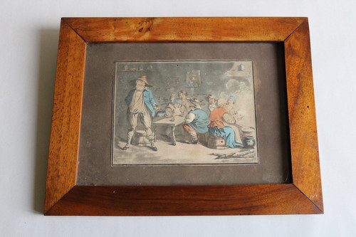 Ancienne gravure réhaussée - , "