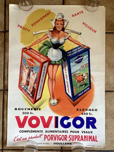 Ancienne affiche publicitaire - ancienne,