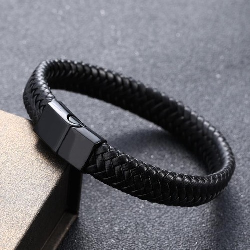 Bracelet homme cuir tressé - bracelet,