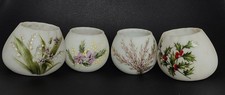 Lot 4 Vases Opaline Peints