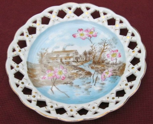 Assiette ajourée porcelaine - assiette,