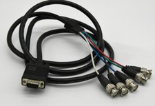Cable Moniteur ecran VGA SVGA HD vers 5x BNC RGBHV Cable Adaptateur