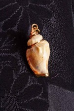 Pendentif Vintage En Coquillage En Nacre Avec Or