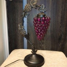 Grape Design Table Lamp  Red
