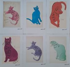 Signé Andy Warhol - 5 chats nommés Sam et une chatte bleue - certificat