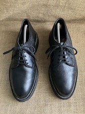 Tricker's Men's Black Bebble Grain Leather Derby Shoes Size UK 9 || US 10