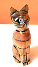 -Wooden cat figure - 12.50 cm x 4.50 cm -