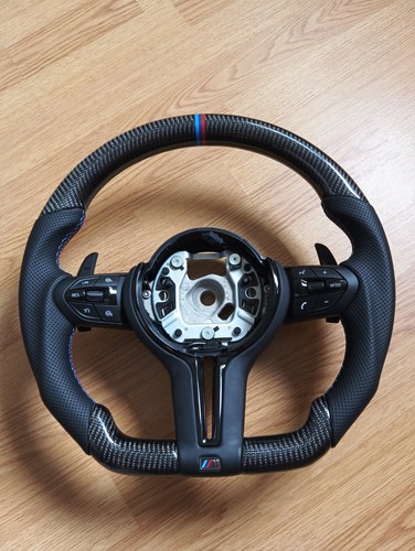 Volant vrai carbone cuir bmw - vrai,