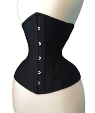 Womens Cotton Corset Waist Training Corset Black Corset Steel Boned Corset