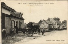 Old postcard Mametz - Route d'ALBERT - Café du Moellon Avant le Bombardement (120940)