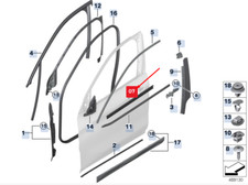 BMW X2 F39 Joint de canal de