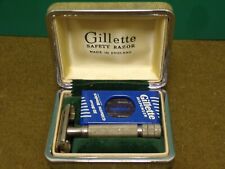 rasoir coffret complet ancien Gillette British made razor savety England case