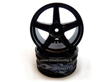 06008BL Jantes Avant Noirs Black X Buggy 1/10 Hexagone Interne De 12mm HIMOTO