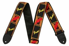 NEW Sangle FENDER monogrammed 0990681500 noir/jaune/rouge - USA-guitare et basse