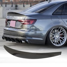For Audi A4 B9 B9.5 SLINE S4 17-25 Carbon Fiber Rear Trunk Spoiler HighKick Wing