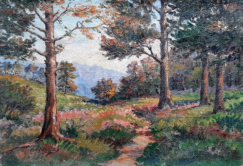 Tableau ancien toile - toile, paysage