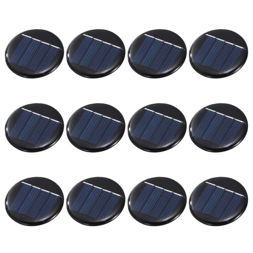 12pcs panneaux solaires ronds - panneaux,