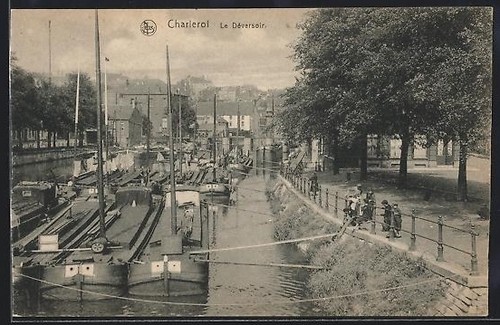 Cpa charleroi déversoir - déversoir,