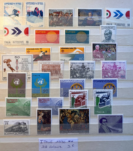Timbres italie 1970 28 - timbres,