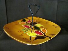 Vintage 1950s Vallauris Style Enameled Ceramic Cheese Tray Slipper