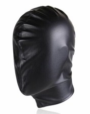 MASQUE INTÉGRALE CUIR CAGOULE STYLE BDSM JEUX FÉTICHE EN COUPLE 