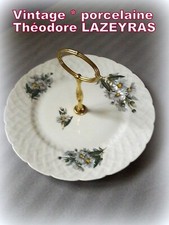 Plateau vintage porcelaine Théodore Lazeyras