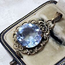 Pendentif Ancien Pomponne Alexandrite De Synthèse Couleur Rare Mauve À Turquoise