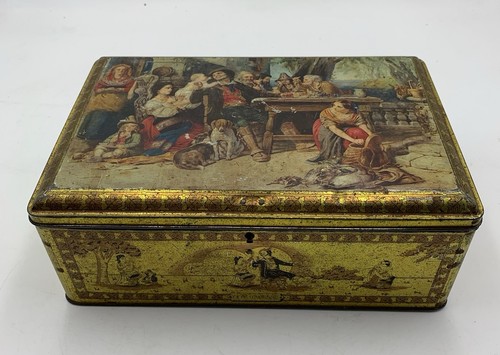 Boîte tôle vide vintage - boîte, en